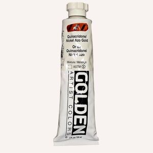 Quinacridone/Nickel Azo Gold Golden Heavy Body Acrylics 2 oz NEW *DISCONTINUED*
